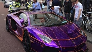 Original Epic Arab Lamborghini Aventador Gets Pulled by Police and Seized [upl. by Ingemar447]