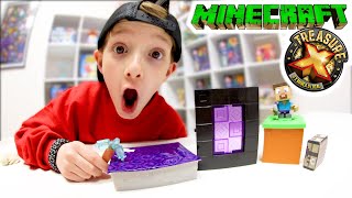 FATHER amp SON TREASURE HUNT Minecraft Science Experiment [upl. by Astor]