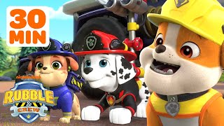 Rubble amp PAW Patrol Marshall Uses Teamwork w Mix amp Charger  30 Minute Compilation  Rubble amp Crew [upl. by Oileduab]