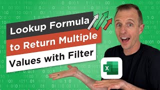 MS Excel LOOKUP Formula Return Multiple Values [upl. by Lehctim941]