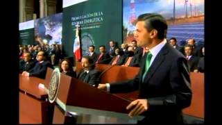 Lo que dijo Peña Nieto al promulgar la Reforma Energética [upl. by Narih781]