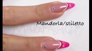 Nuova forma Mandorla classico  Stiletto corto Ricostruzione  Maddafashion [upl. by Vastah]