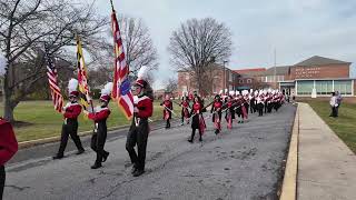 New Market Christmas Parade 2023  Linganore Lancer Marching Band [upl. by Goff]