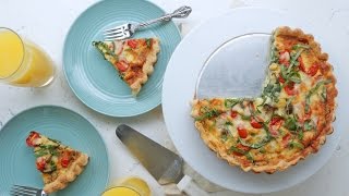 Spring Vegetable Quiche Recipe  The Inspired Home [upl. by Assirahc]