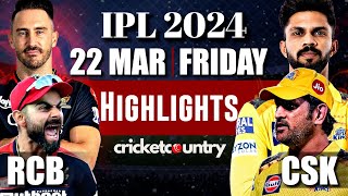 IPL 2024 CSK vs RCB Full Match Highlights CSK won by 6 wickets [upl. by Seigler]