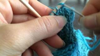 Invisible Bind Off 1x1 Rib in the round Knit Cuff [upl. by Ahtamas]