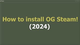 How to install OGSteam in 2024 [upl. by Janus692]