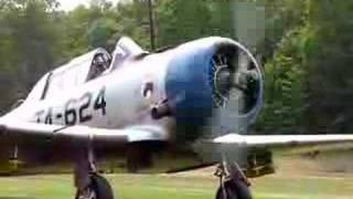 Warbird radial engine start NA Mosquito aircraft T6 varia [upl. by Koller]