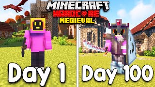 I Survived 100 Days Of Minecraft Hardcore In Medieval Times [upl. by Heiner188]