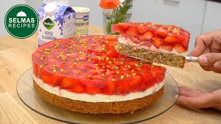 Das ERDBEERKUCHEN Rezept das alle suchen  Super fruchtig amp glutenfrei  🍓☕ [upl. by Ierdna]