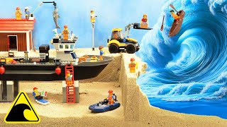 Dam Breach Experiment  LEGO Ship Sinking  Lego Flood City Port  Tsunami Wave Machine [upl. by Adamson739]