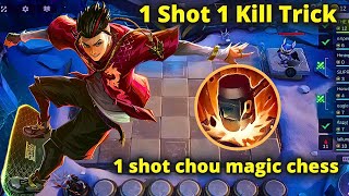 BLAZING HAMMER CHOU 1 SHOT 1 SKILL NEW COMBO  MLBB MAGIC CHESS BEST SYNERGY COMBO TERKUAT NEW META [upl. by Sugihara]