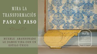 PASO A PASOTRANSFORMACIÓN RADICAL de CABEZAL ANTIGUO VINTAGE furniture in spanish 🌎​🪵 [upl. by Finny993]