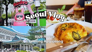 Cafe Hopping Apgujeong Rodeo 🇰🇷 London Bagel Museum The Blue House [upl. by Tap331]