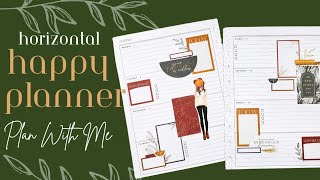 Horizontal Happy Planner Plan With Me  Embracing the Process [upl. by Aileahcim]