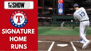 MLB The Show 20  Texas Rangers Home Runs and Bat Flips [upl. by Ard]