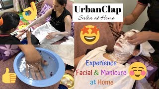 URBANCLAP SALON AT HOME  Facial and Manicure at Home 💅 UrbanClap ReviewSkincare Geetagraphy [upl. by Asset]