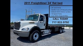 2011 Freightliner M2 112 24 Flat bed truck [upl. by Nisior]