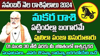 Makara Rasi Phalalu 2024 Telugu  Makara Rasi Phalalu November 2024  Capricorn Horoscope Sreekaram [upl. by Annaerdna]