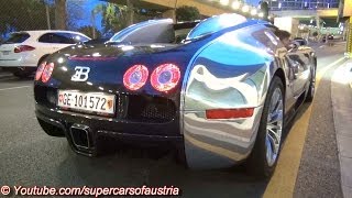 Bugatti Veyron Pur Sang  Fast accelerations in Monaco [upl. by Philipson]