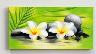 step by step acrylic painting on canvas for beginners  Nature scenery painting  easy panting [upl. by Willtrude]