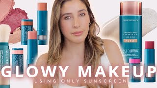 COLORESCIENCE FLEX SPF My Go To Summer Makeup for a HYDRATED amp GLOWY SKIN Using Sunscreen ONLY [upl. by Naira]