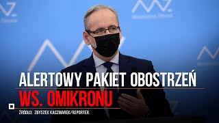 Koronawirus Minister zdrowia ujawnił alertowy pakiet obostrzeń ws Omikronu [upl. by Phi]