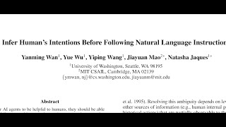 Infer Humans Intentions Before Following Natural Language Instruction [upl. by Cahilly]