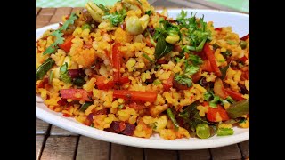 Vegetable Poha  Mix Veg Poha Recipe  Healthy Breakfast Recipe Quick snack Recipe [upl. by Yras168]