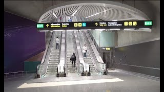 Sweden Stockholm City  TCentralen 15X escalator 4X elevator 1X walkalator [upl. by Wootten431]