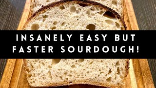 Insanely Easy SAME DAY Sourdough Bread Recipe  No Knead  No Dutch Oven  No Stand Mixer [upl. by Ahsin]