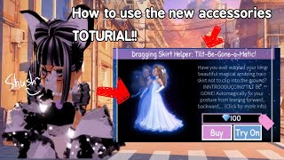 How to use the new accessories Royale High Roblox [upl. by Eidnil]