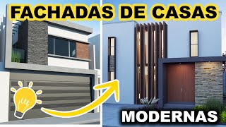 30 FACHADAS DE CASAS MODERNAS Sencillas Minimalistas Mexicanas Diferentes colores y modelos [upl. by Carilla]