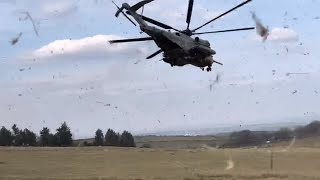 Loud Sikorsky CH 53E super stallion Helicopter Marines takeoff [upl. by Ahearn]