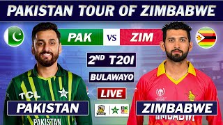 PAKISTAN vs ZIMBABWE 2nd T2O Match LIVE COMMENTARY  PAK vs ZIM T20 MATCH LIVE  ZIM 12 OV [upl. by Rennane]