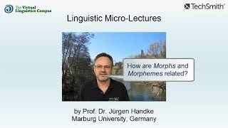 MOR021  Linguistic MicroLectures Morphs and Morphemes [upl. by Enywtna51]