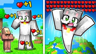 Paso Minecraft PERO MIS CORAZONES  MI TAMAÑO ❤️🤯 [upl. by Yhtorod266]