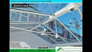 Conservatory Insulations UK  Insulated Conservatory Ceiling Installation Video 24 [upl. by Aliakim]