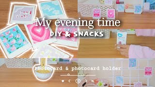 🌼how to make photocards amp photo card stand  my evening time  snacks🍜 amp DIY 🤍 [upl. by Hakceber]