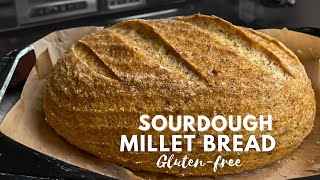 Millet Bread Foxtail Millet Sourdough Bread No yeast No baking Soda Glutenfree Easy Recipe [upl. by Hauge]