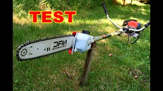 Piła łańcuchowa przystawka do kosy spalinowej TEST Chainsaw brush cutter attachment [upl. by Colene]