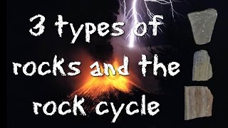 3 Types of Rocks and the Rock Cycle Igneous Sedimentary Metamorphic  FreeSchool [upl. by Anoli]