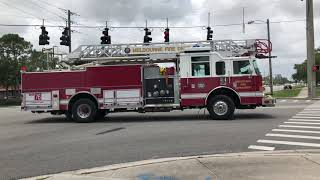 Melbourne Fire Department Truck 76 amp Brevard County Fire Rescue district 80 Responding [upl. by Berk]