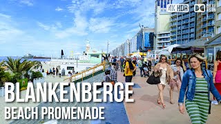 Blankenberge Beach amp Promenade  🇧🇪 Belgium 4K HDR Walking Tour [upl. by Deloris]