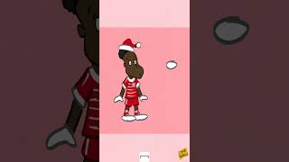 Who doesnt love a snowball fight at Christmas time shorts football cartoon [upl. by Dahraf]