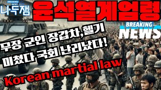 충격 윤석열 비상계엄 2024 서울의봄 12월3일 장갑차 헬기 총까지 무장 계엄군 국회침투 Martial law of the Republic of Korea 이재명 나두잼 [upl. by Ansev]