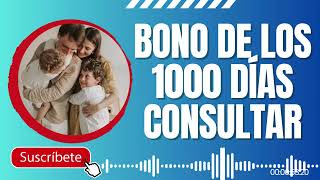 Pasos para saber si soy beneficiario del Bono 1000 Días [upl. by Donetta578]