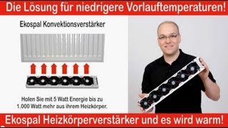 Energiesparen mit Ekospal Heizkörperverstärker bei niedriger Vorlauftemperatur HD [upl. by Dranoel887]