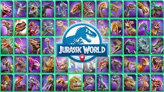 ALL 62 UNIQUES UNLOCKED JURASSIC WORLD ALIVE [upl. by Temple217]