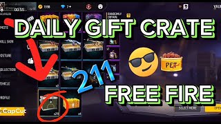 F R E E F I R E MA Daily giftcrate ❤️🆗😵 [upl. by Hilleary]